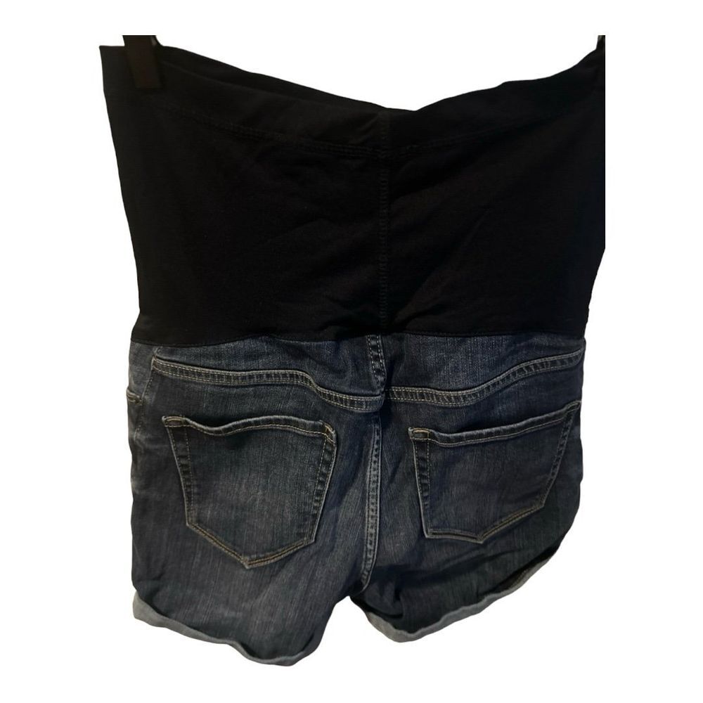 Liz Lange Maternity Denim Shorts Over Belly Panel Stretch Blue‎ Jean Size Small - Picture 6 of 6